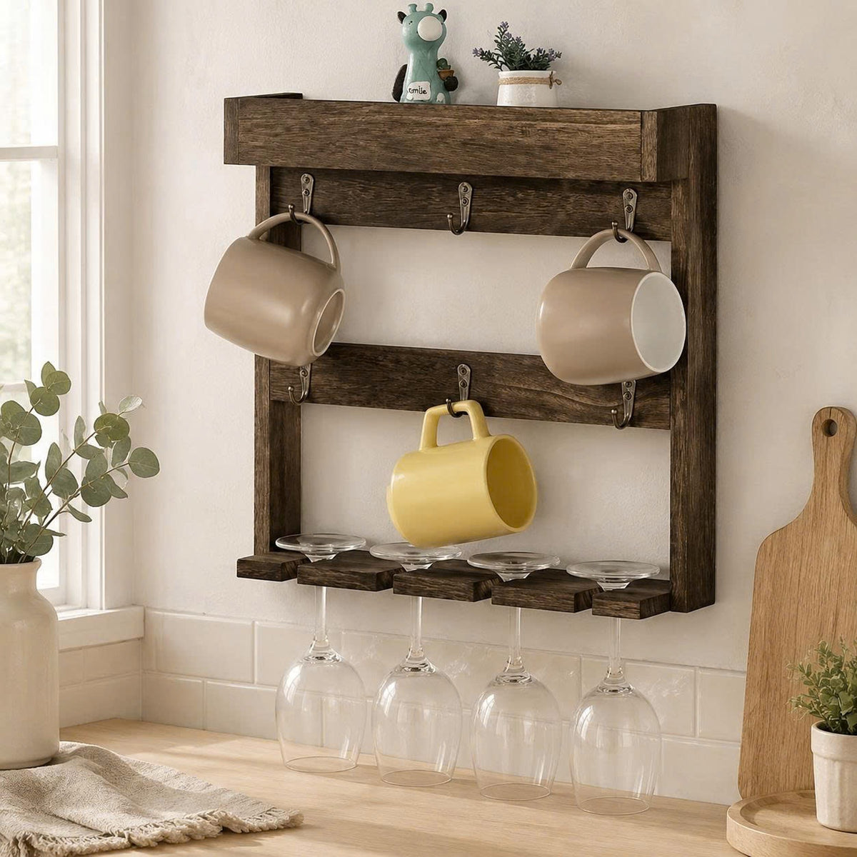 Wall-Mounted Mug Storage Rack
