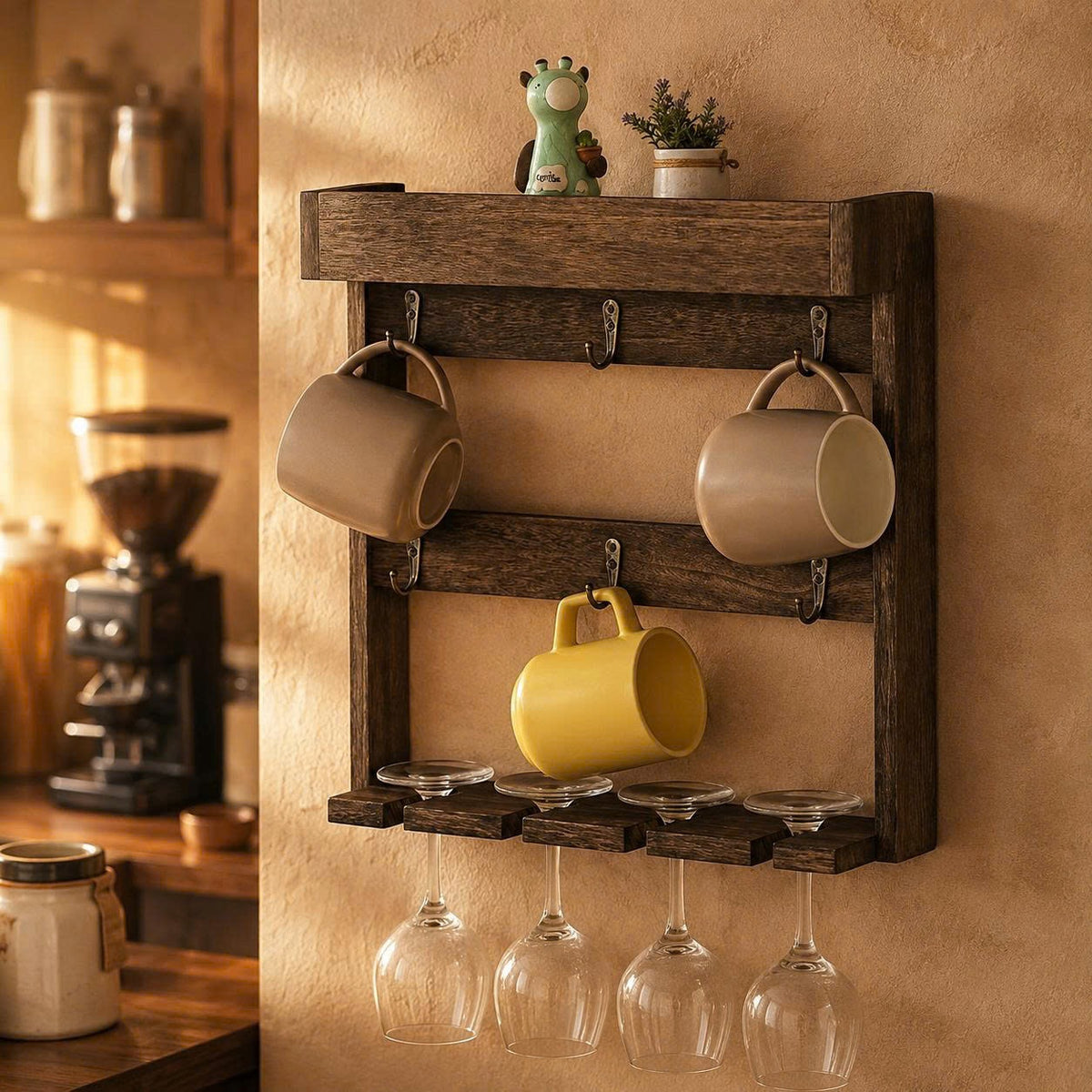 Wall-Mounted Mug Storage Rack