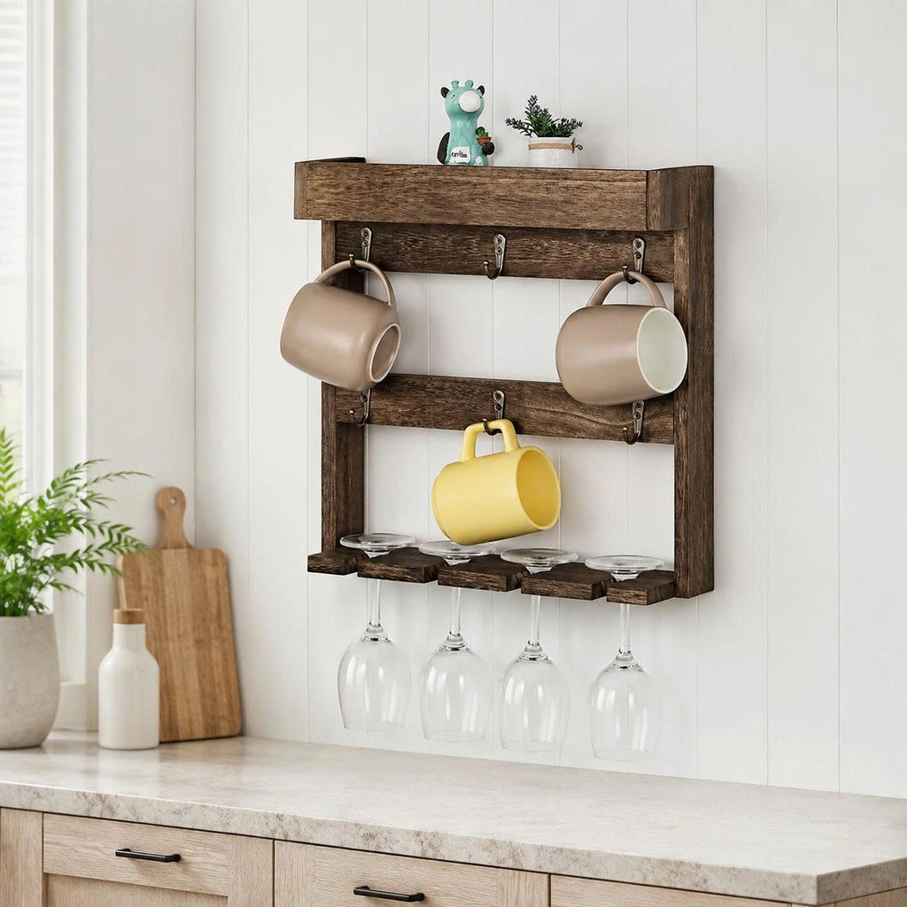 Wall-Mounted Mug Storage Rack