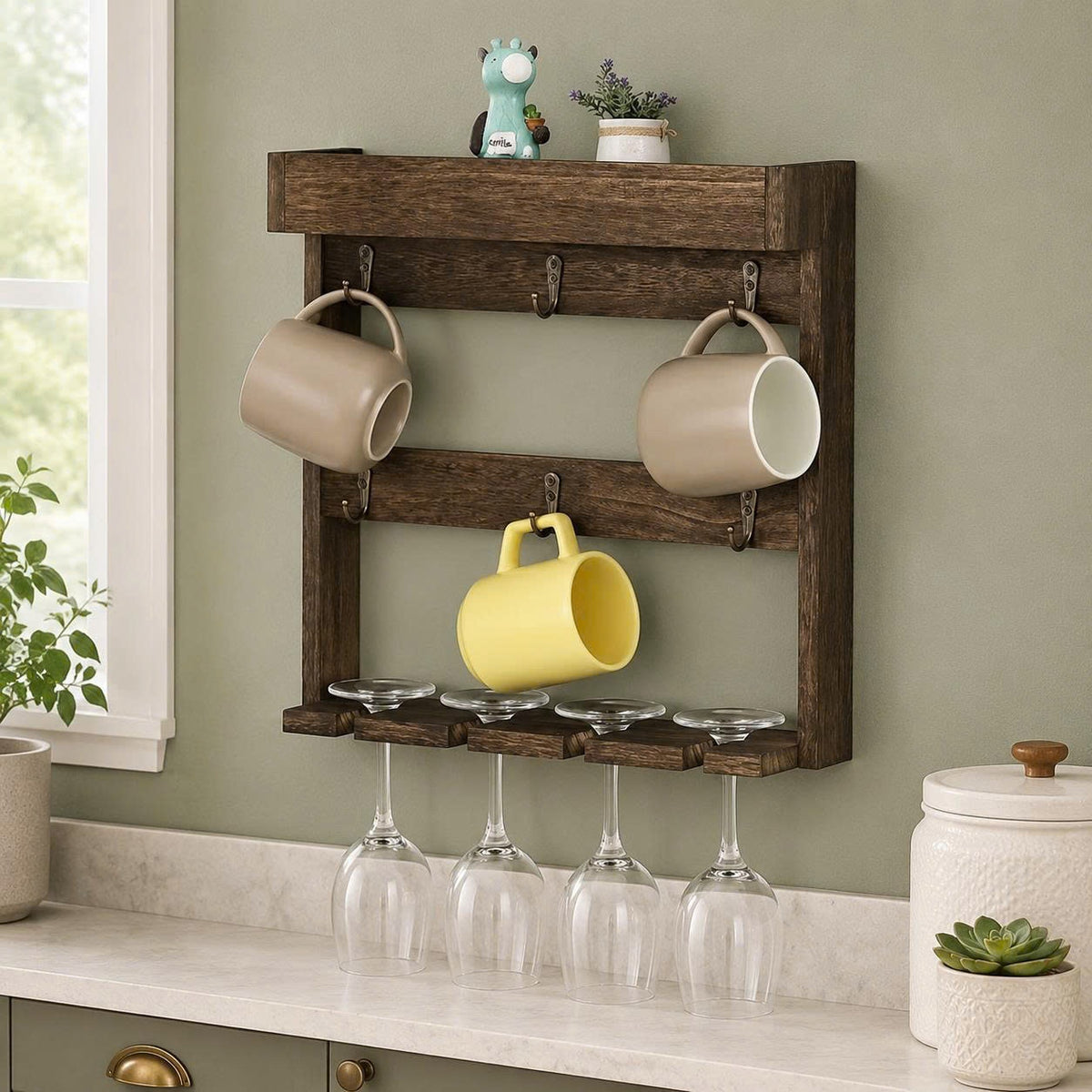 Wall-Mounted Mug Storage Rack