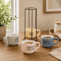 Ceramic Espresso Mug Rack Set