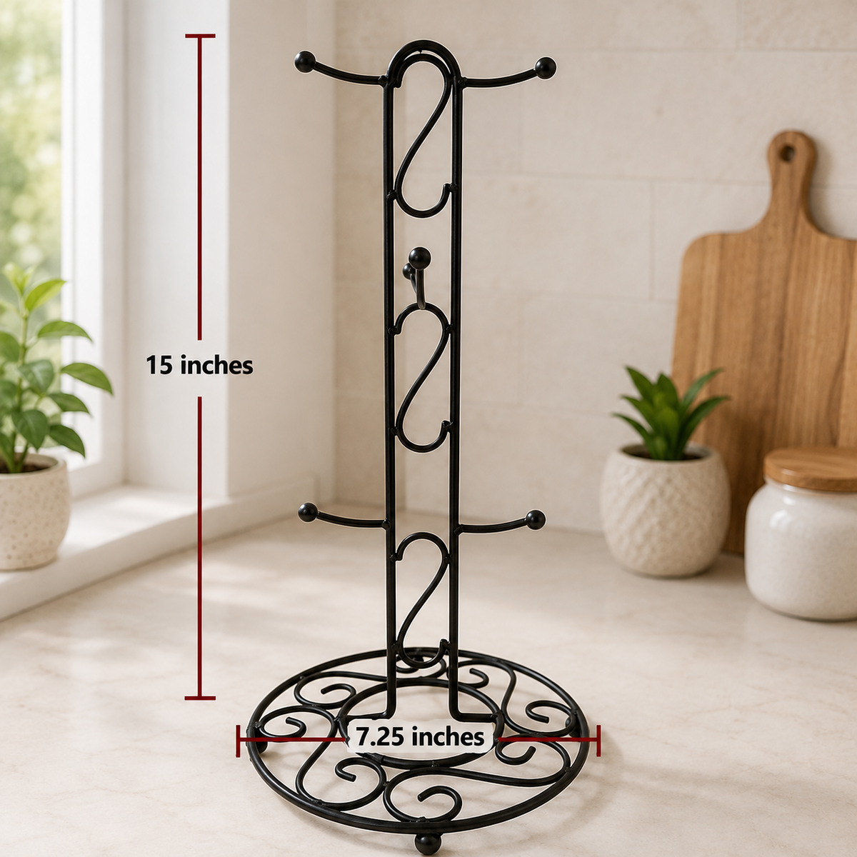 Metal Coffee Mug Tree Stand