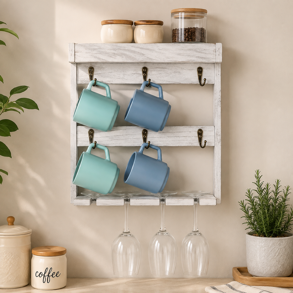 Wall-Mounted Mug Storage Rack
